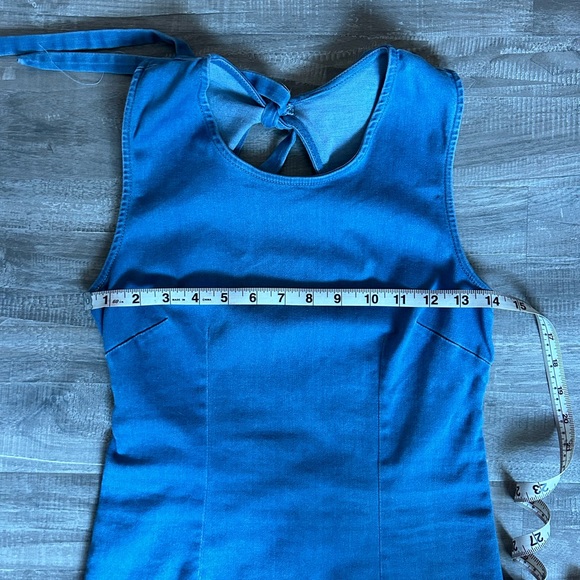 Backless Denim Mini Dress - Picture 7 of 10